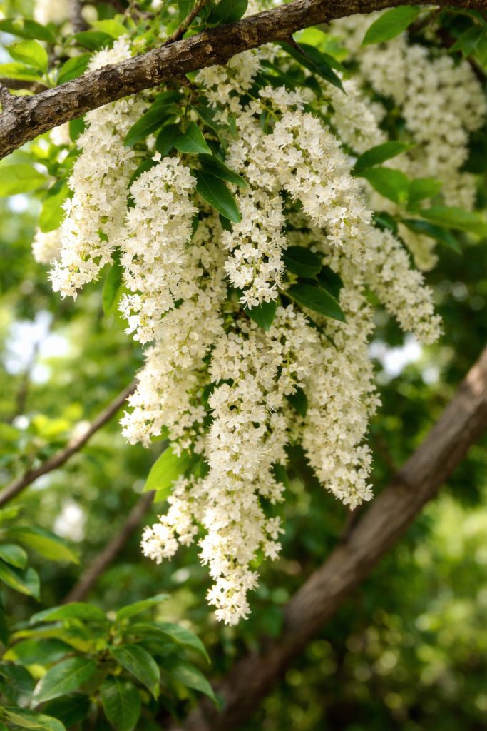 Flores pequeñas blancas de Dzidzilché